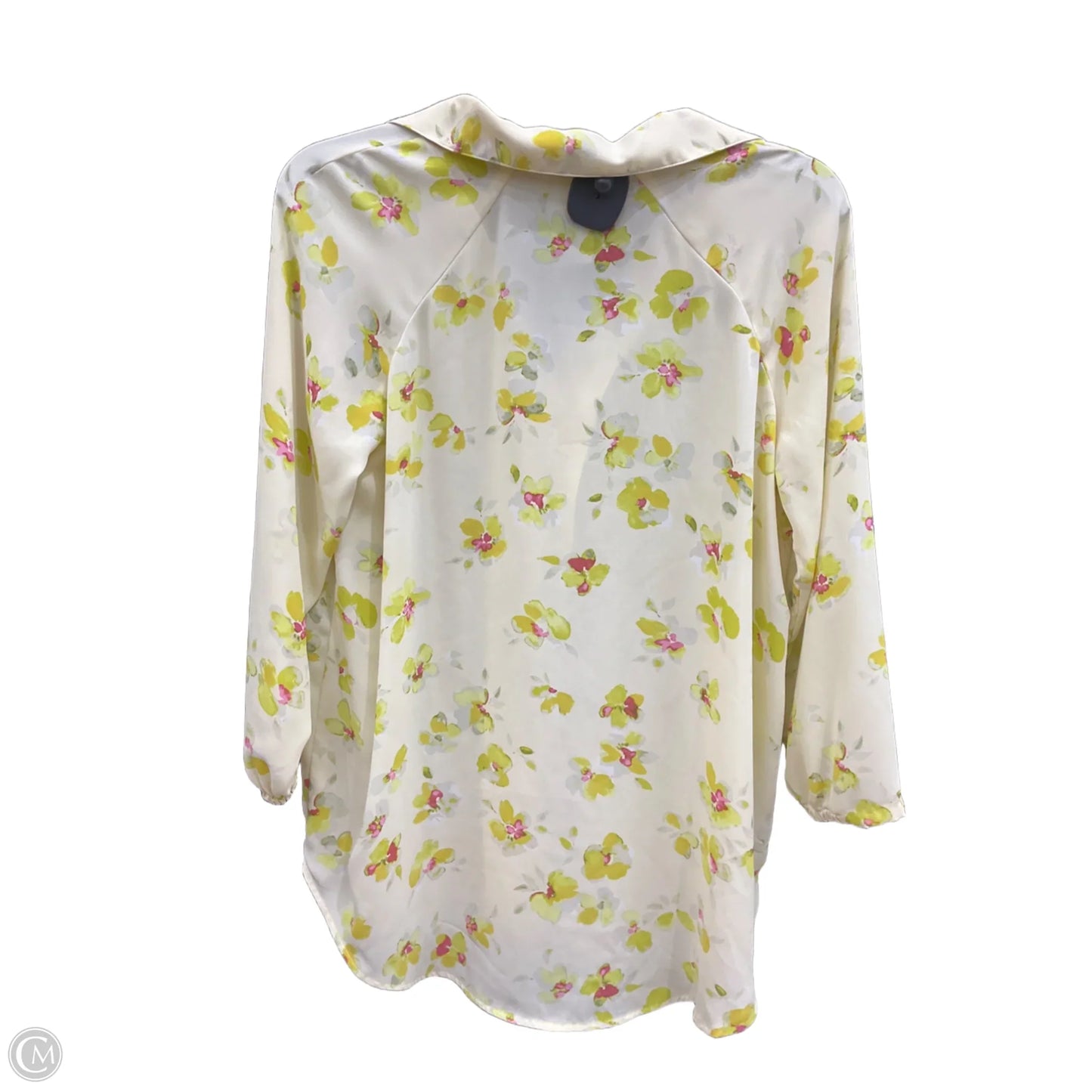 Blouse Long Sleeve By Cabi In Yellow, Size: Xs