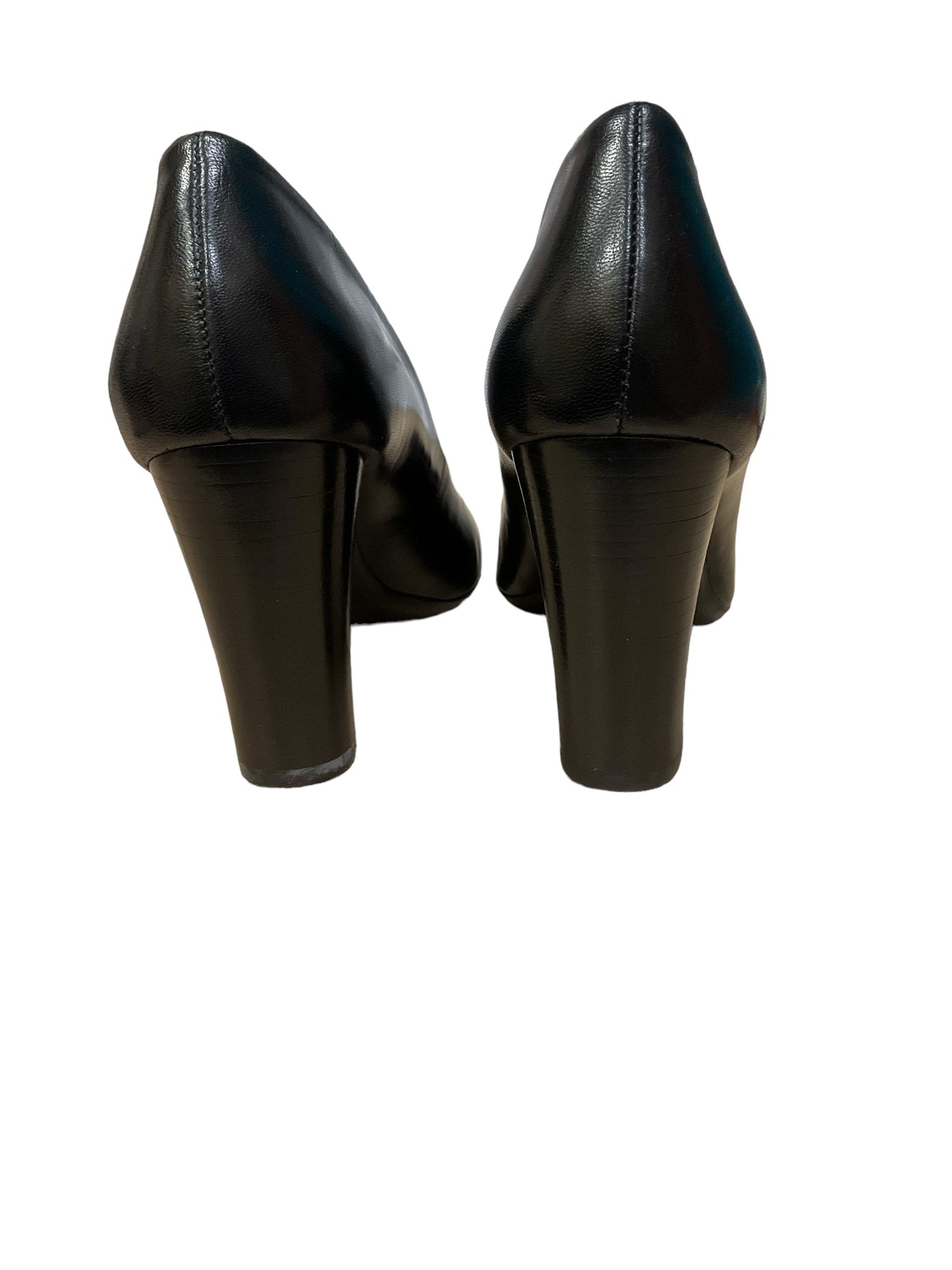 Black Shoes Heels Block Calvin Klein, Size 8.5