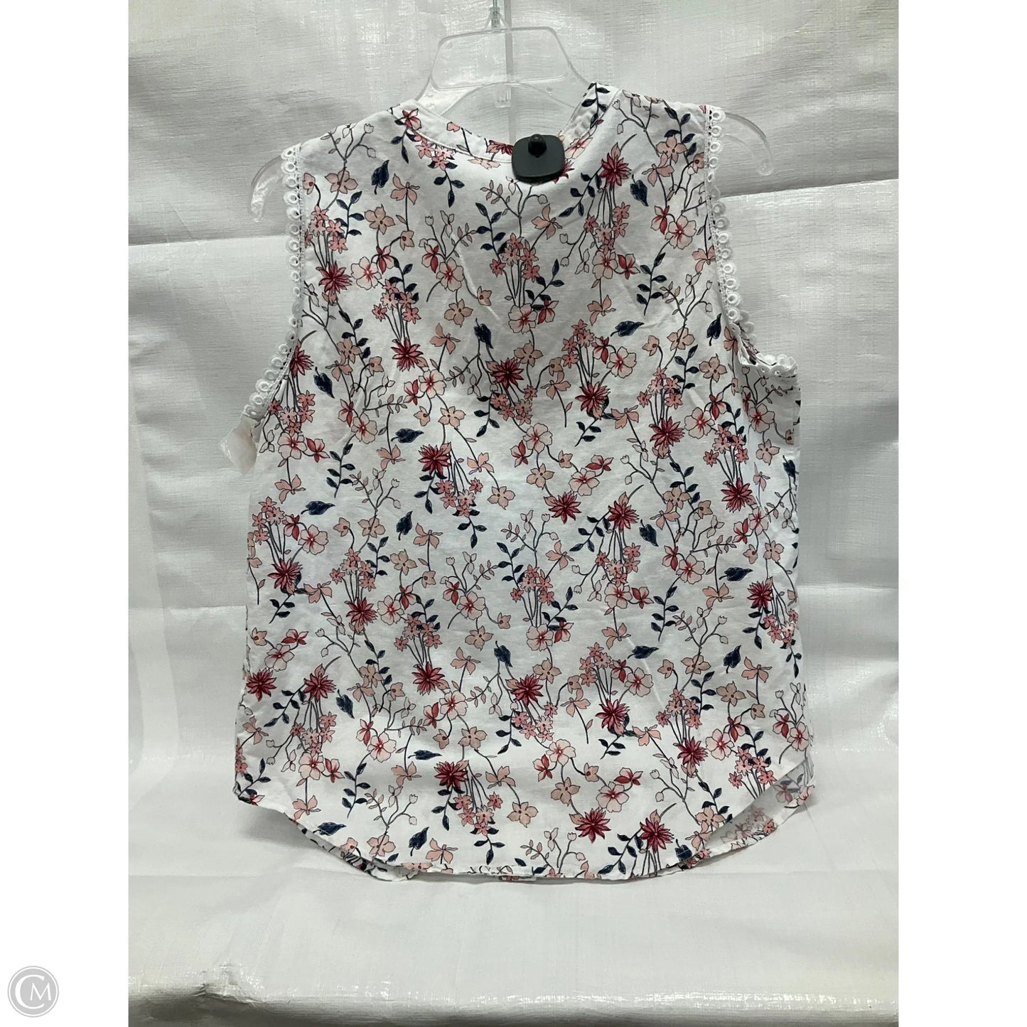 Top Sleeveless By Liz Claiborne In Floral Print, Size: M