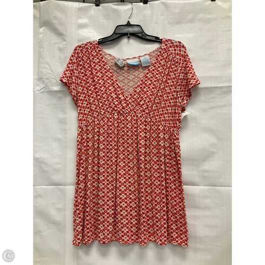 Maternity Top Short Sleeve By Announcements Maternity, Size: L