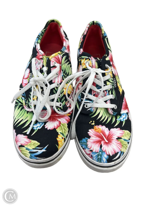 Shoes Sneakers By Vans In Floral Print, Size: 8.5