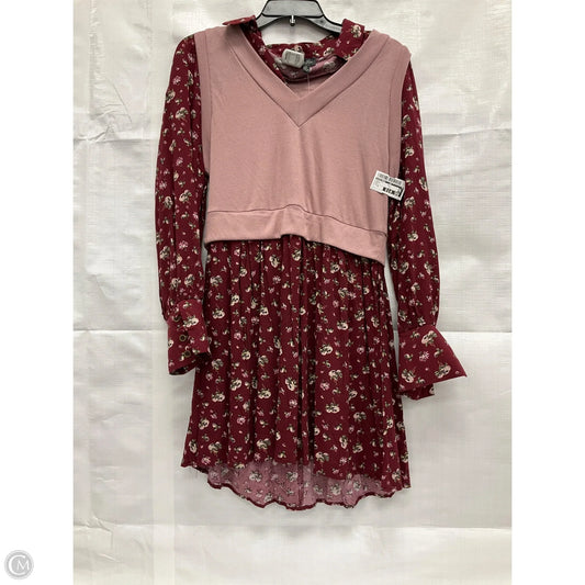 Tunic Long Sleeve By Lily Rose In Maroon, Size: Xl