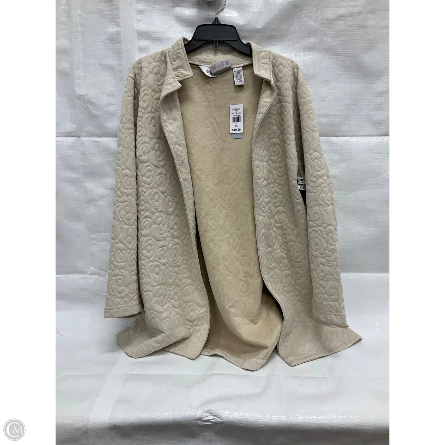 Blazer By Clothes Mentor In Cream, Size: Xl