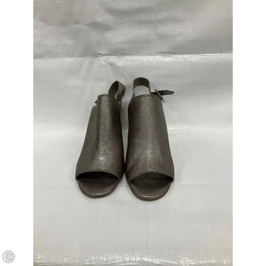 Sandals Heels Stiletto By Vince Camuto In Silver, Size: 9.5