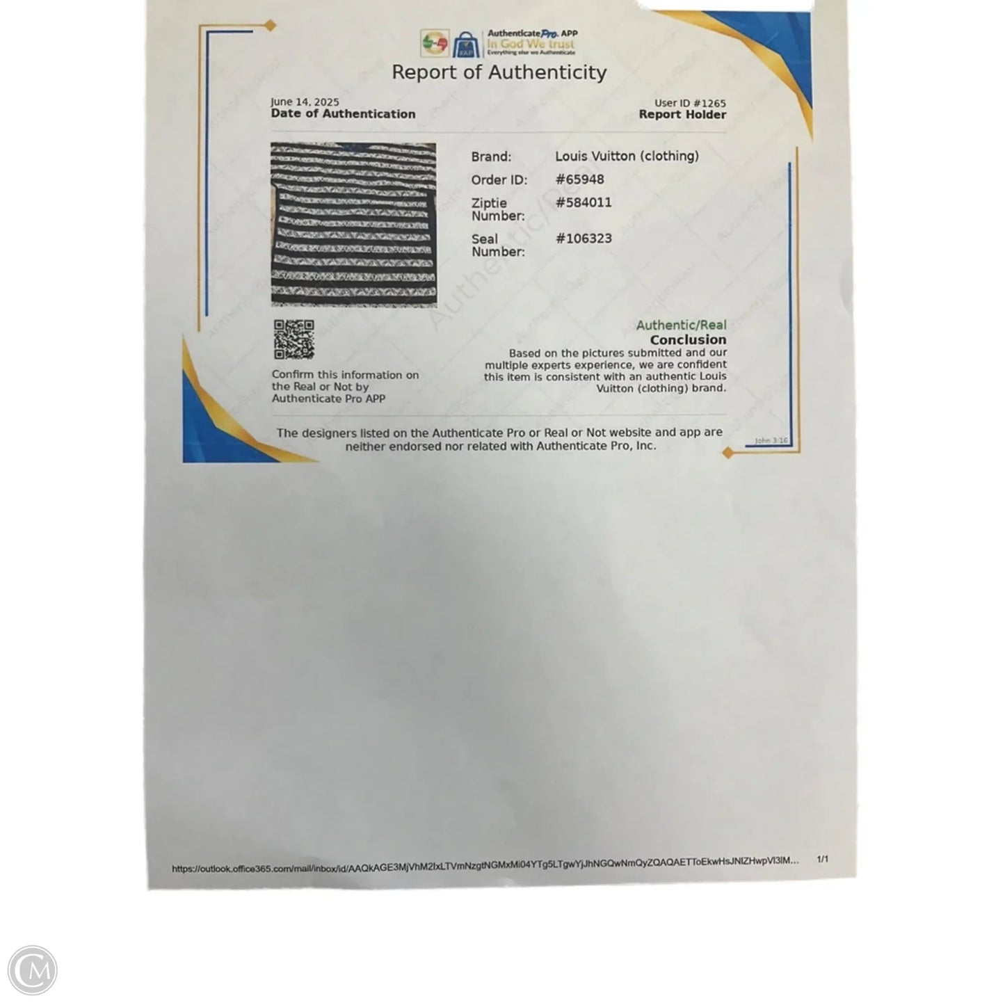 Top Short Sleeve Luxury Designer By Louis Vuitton In Blue & Cream, Size: L