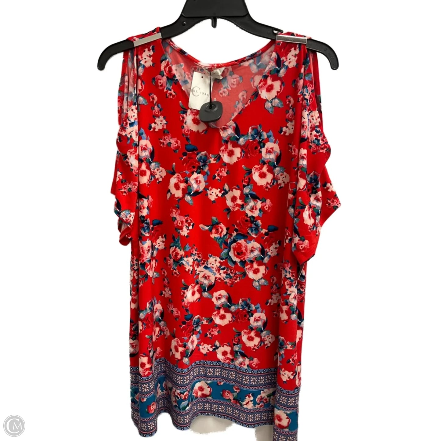 Top Short Sleeve By Cato In Red, Size: Xl