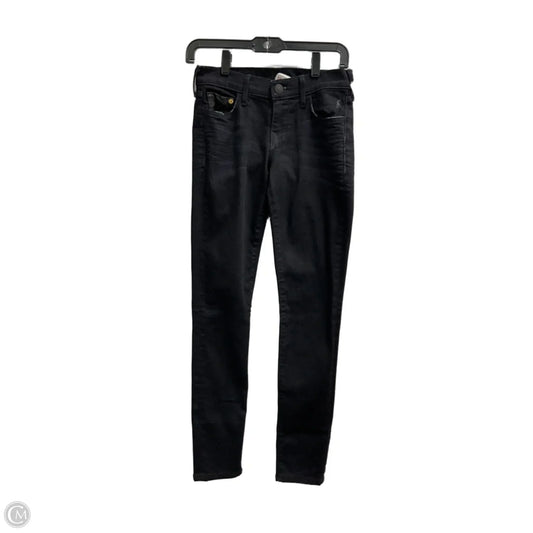 Jeans Skinny By True Religion In Black Denim, Size: 2