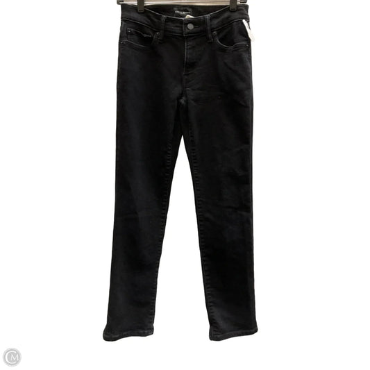 Jeans Straight By Lucky Brand In Black Denim, Size: 4