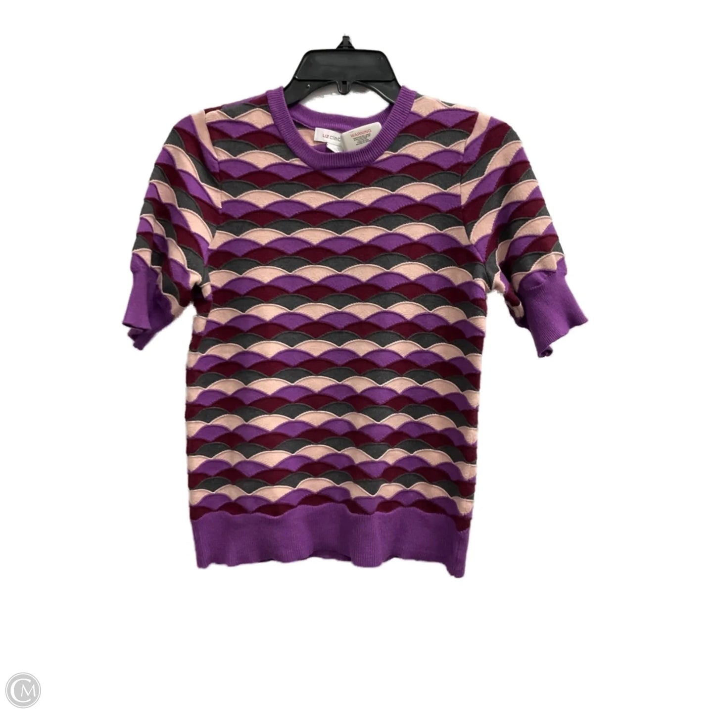 Top Short Sleeve By Liz Claiborne In Purple, Size: S