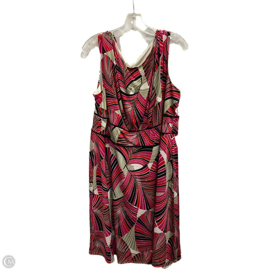 Dress Work By Dressbarn In Orange & Pink, Size: 3x