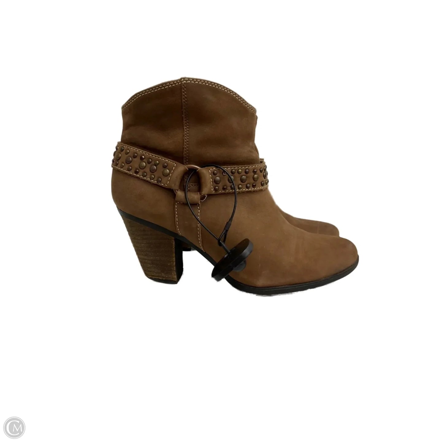 Boots Ankle Heels By Sofft In Brown, Size: 7.5