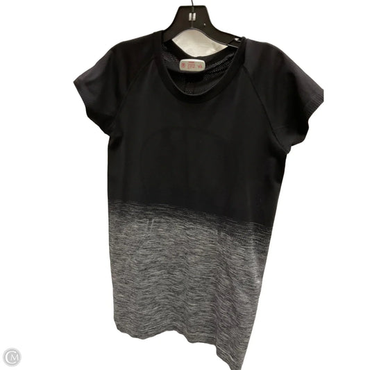 Athletic Top Short Sleeve By Lululemon In Black, Size: M