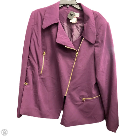 Blazer By Calvin Klein In Purple, Size: 2x