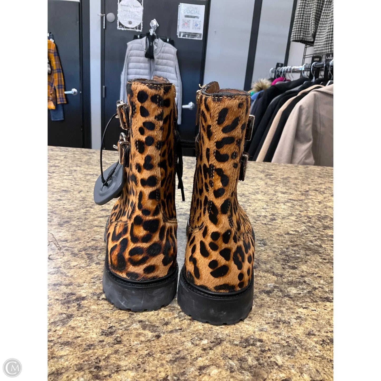 Boots Combat By Antonio Melani In Leopard Print, Size: 8