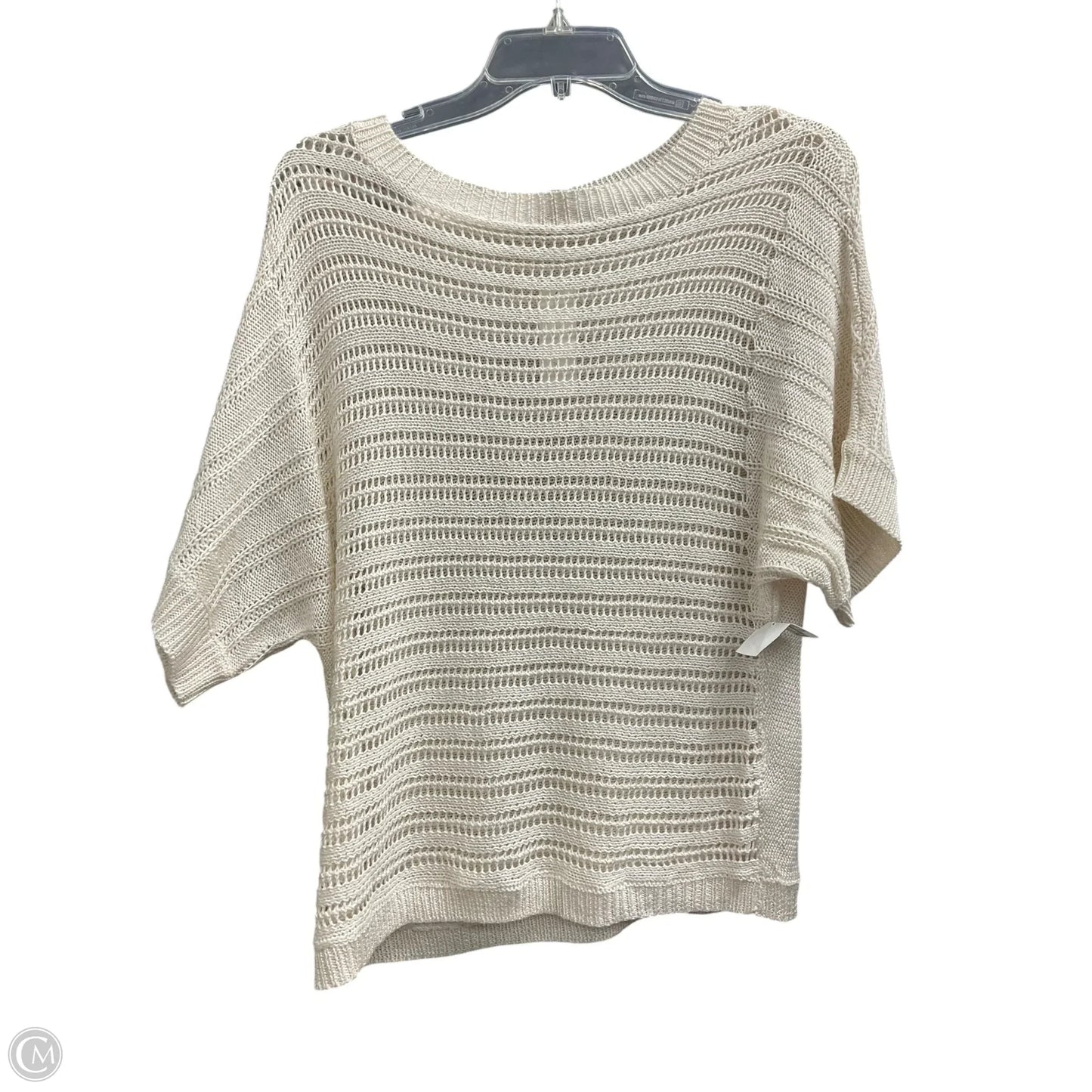 Top Short Sleeve By New York And Co In Cream, Size: Xs