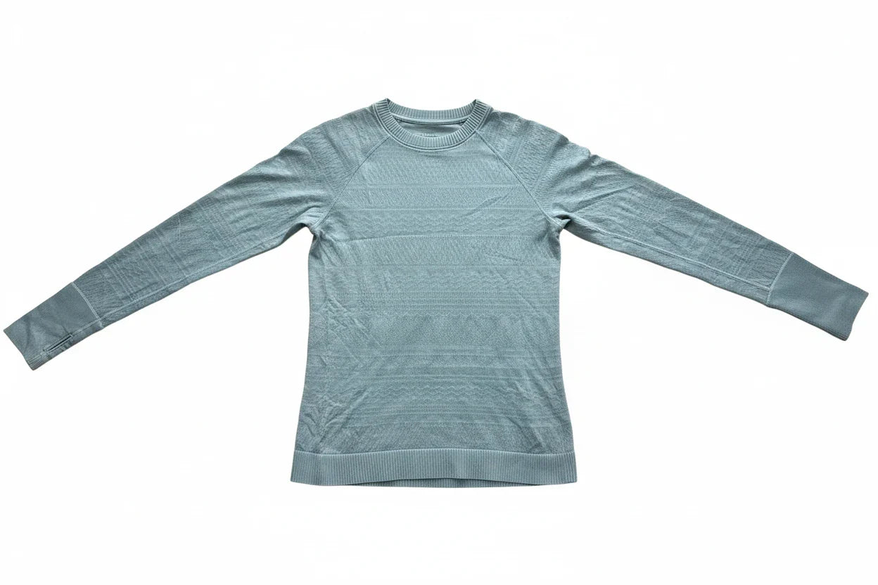 Athletic Top Long Sleeve Crewneck By Lululemon In Blue, Size: 8