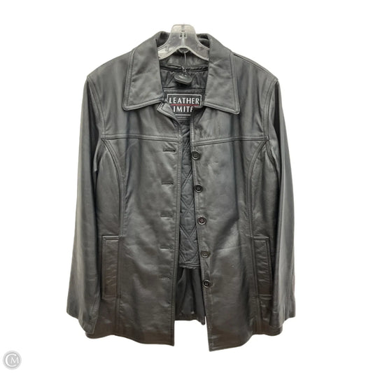 Jacket Leather By Clothes Mentor In Black, Size: S