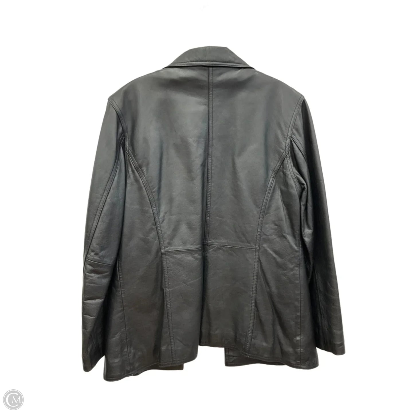 Jacket Leather By Clothes Mentor In Black, Size: S