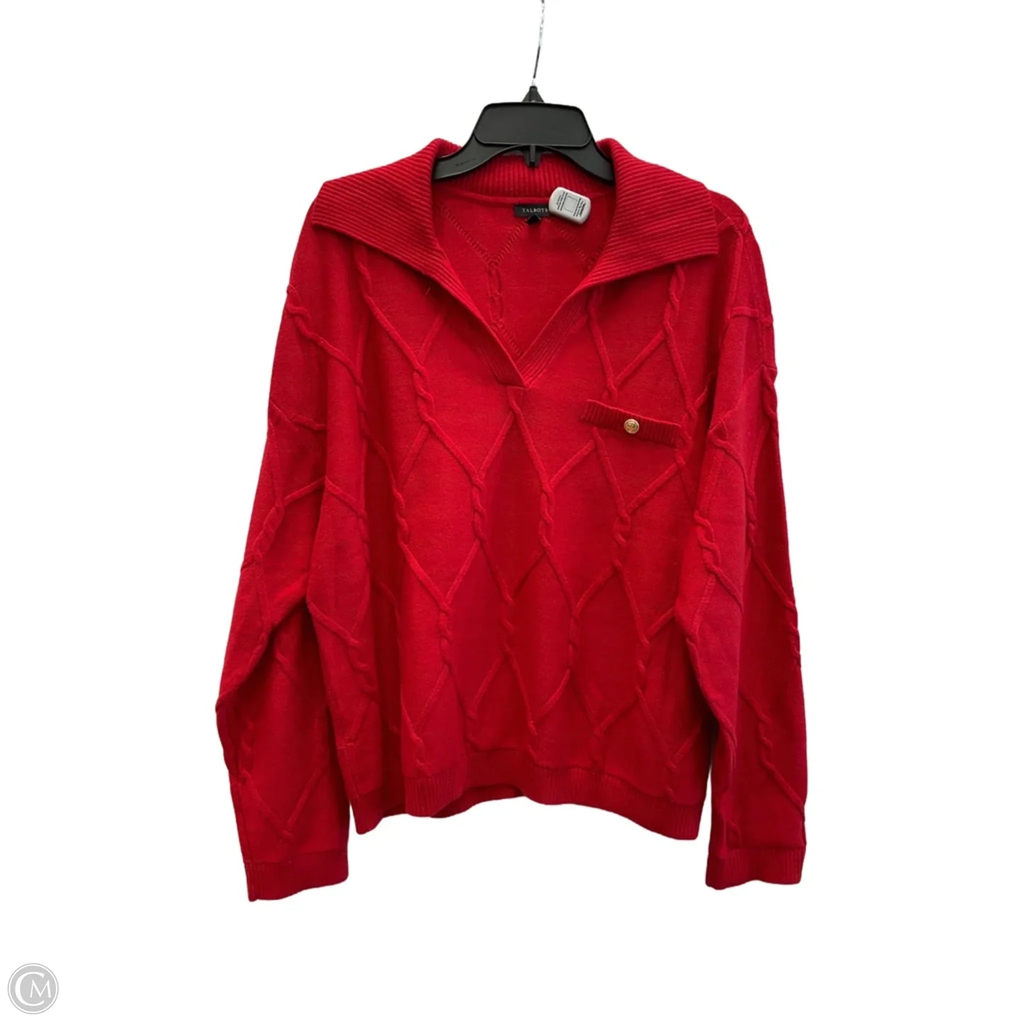 Sweater By Talbots In Red, Size: L