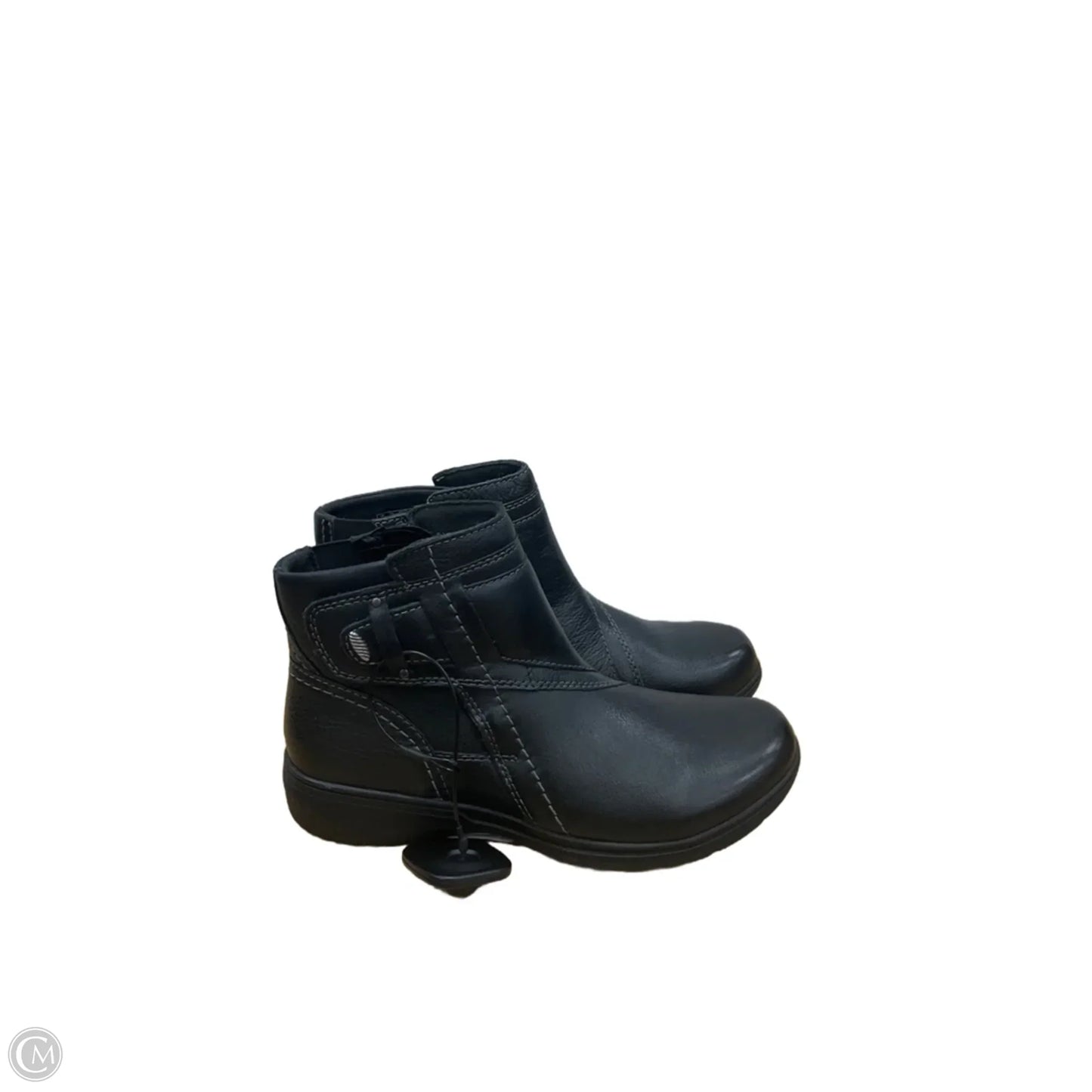 Boots Ankle Flats By Clarks In Black, Size: 6.5