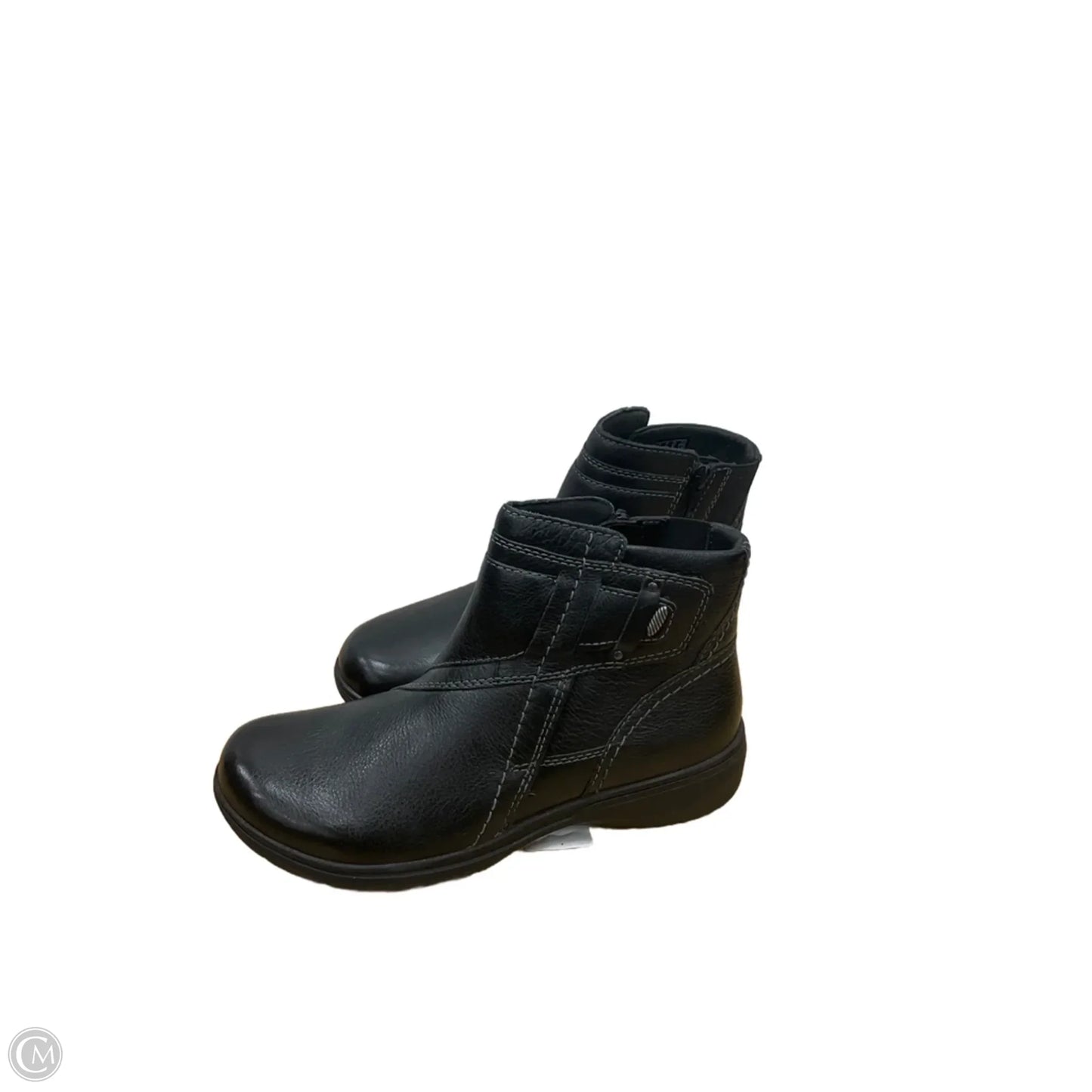 Boots Ankle Flats By Clarks In Black, Size: 6.5