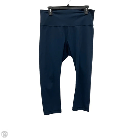 Athletic Capris By Lululemon In Blue, Size: 12