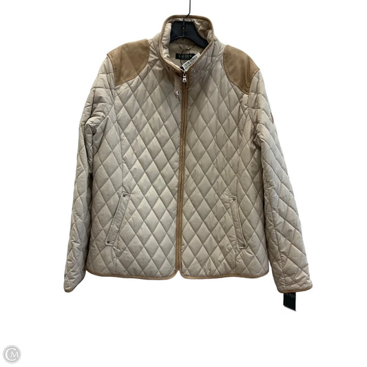 Jacket Puffer & Quilted By Lauren By Ralph Lauren In Tan, Size: Xl