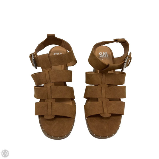 Sandals Heels Block By Steve Madden In Tan, Size: 6.5