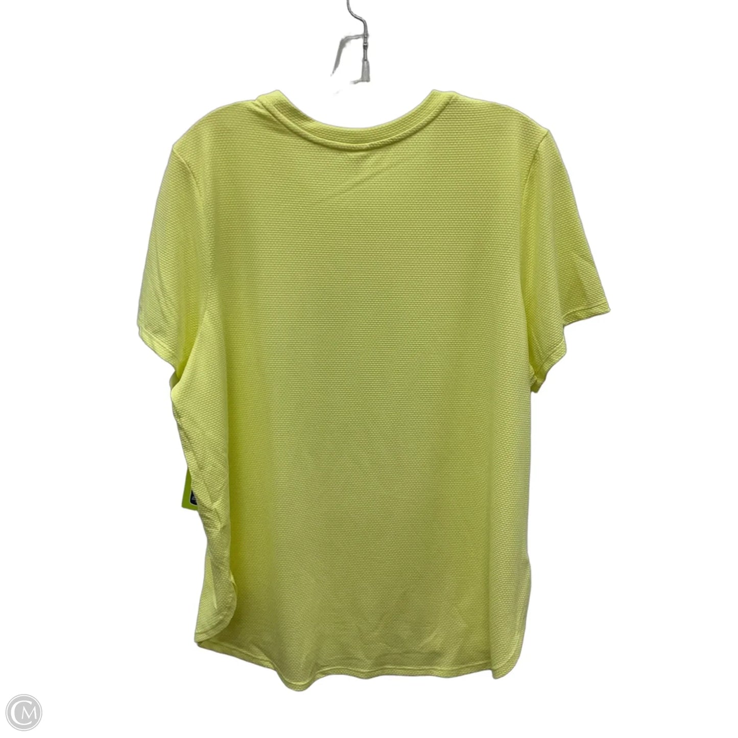 Athletic Top Short Sleeve By Clothes Mentor In Yellow, Size: 1x