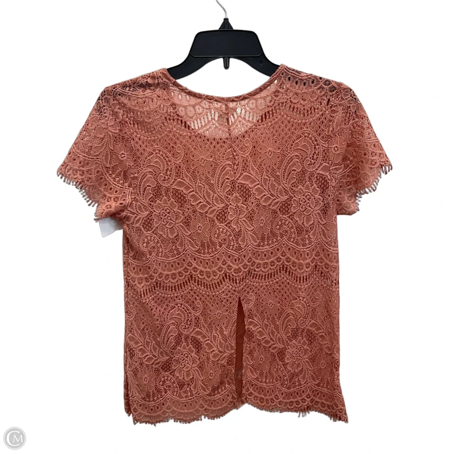 Top Short Sleeve By Maurices In Coral, Size: M