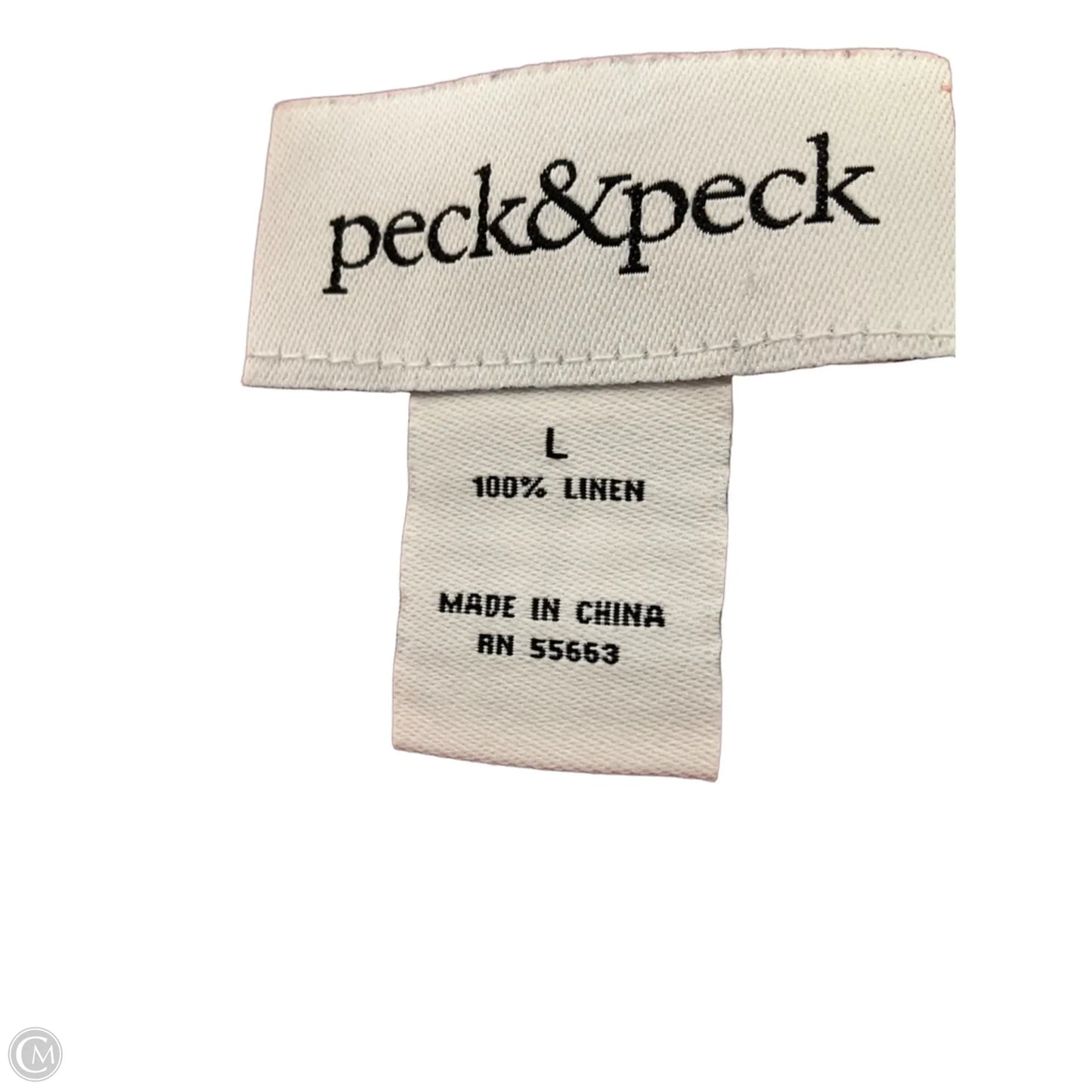 Top Short Sleeve By Peck And Peck In Peach, Size: L