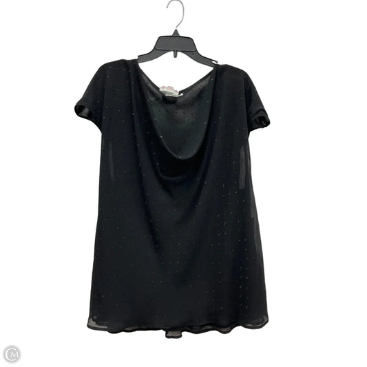 Top Short Sleeve By Calvin Klein In Black, Size: 3x