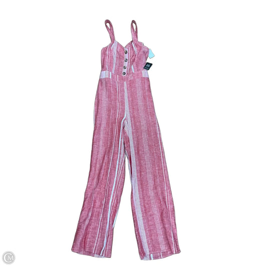 Jumpsuit By Express In Red & White, Size: S