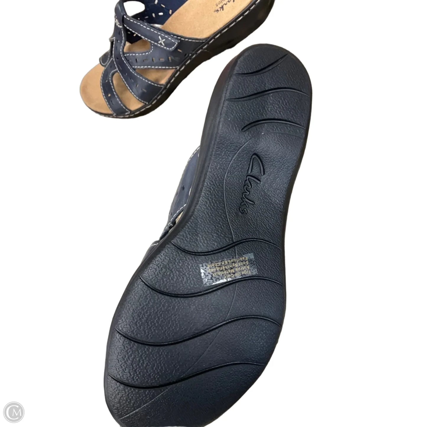 Sandals Flats By Clarks In Blue, Size: 10