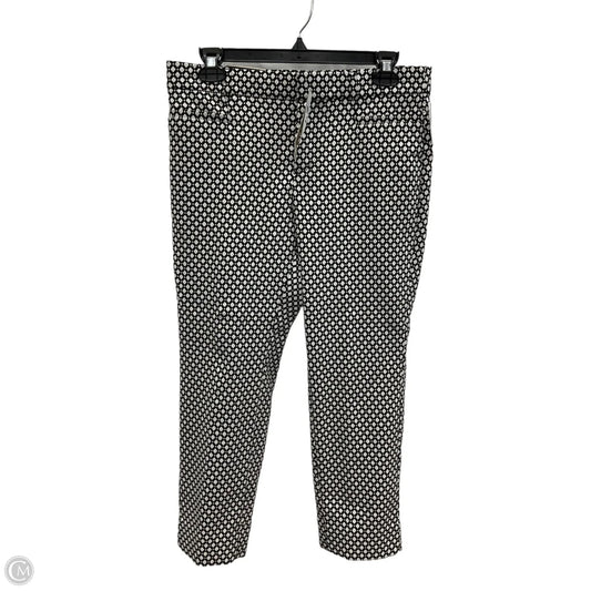 Pants Cropped By Banana Republic In Black & Cream, Size: 6p