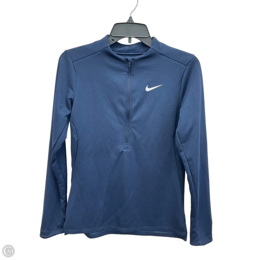 Athletic Top Long Sleeve Crewneck By Nike Apparel In Blue, Size: Xs