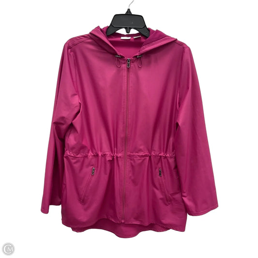 Jacket Windbreaker By Chicos In Pink, Size: M