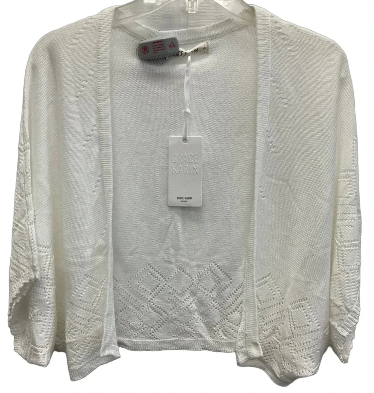 Cardigan By Grace Karin In White, Size: S