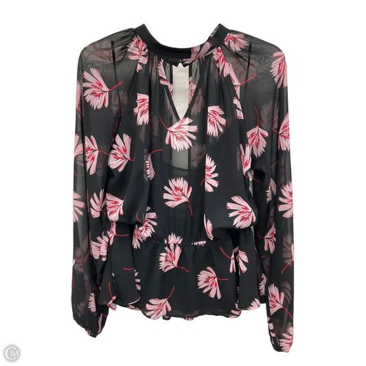 Top Long Sleeve By Express In Floral Print, Size: Xl