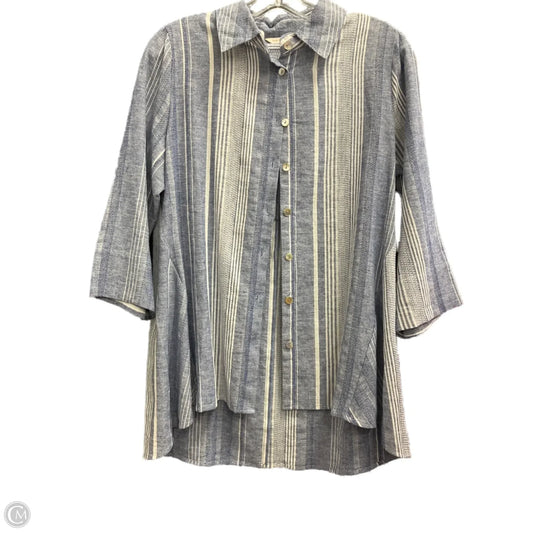 Blouse 3/4 Sleeve By Soft Surroundings In Striped, Size: S