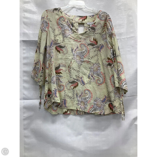 Top 3/4 Sleeve By J.michelle In Green, Size: S