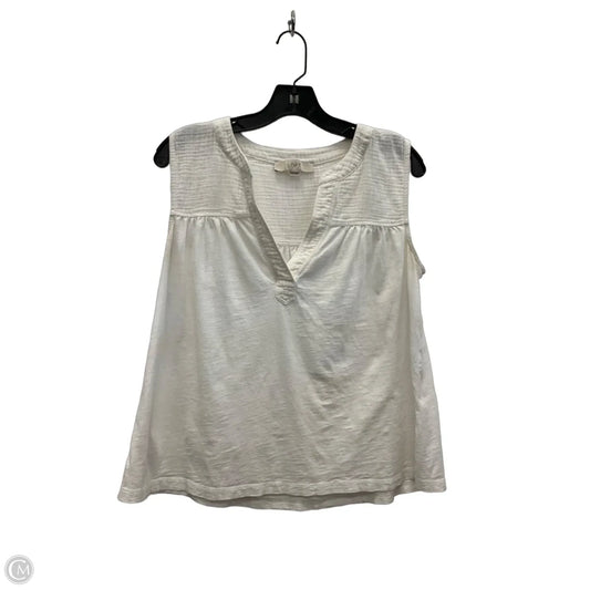 Top Sleeveless By Loft In White, Size: M