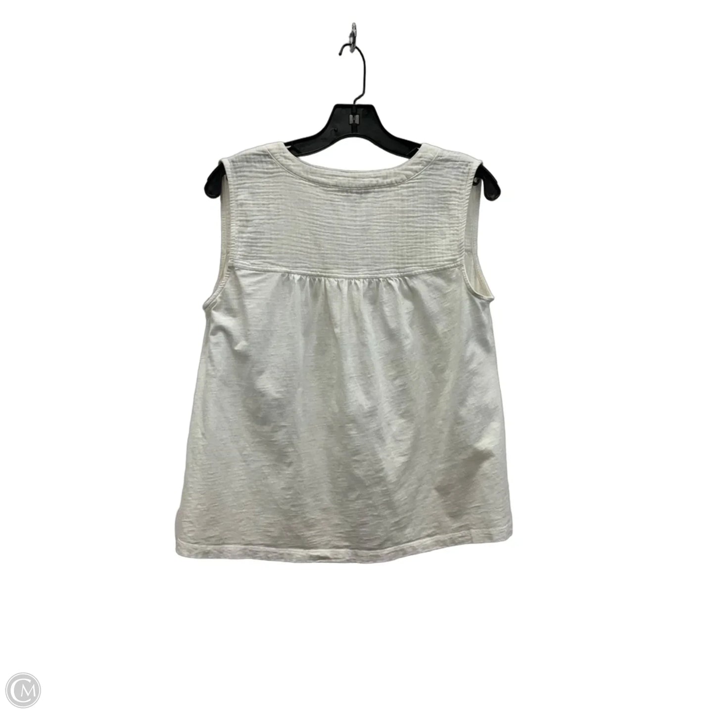 Top Sleeveless By Loft In White, Size: M