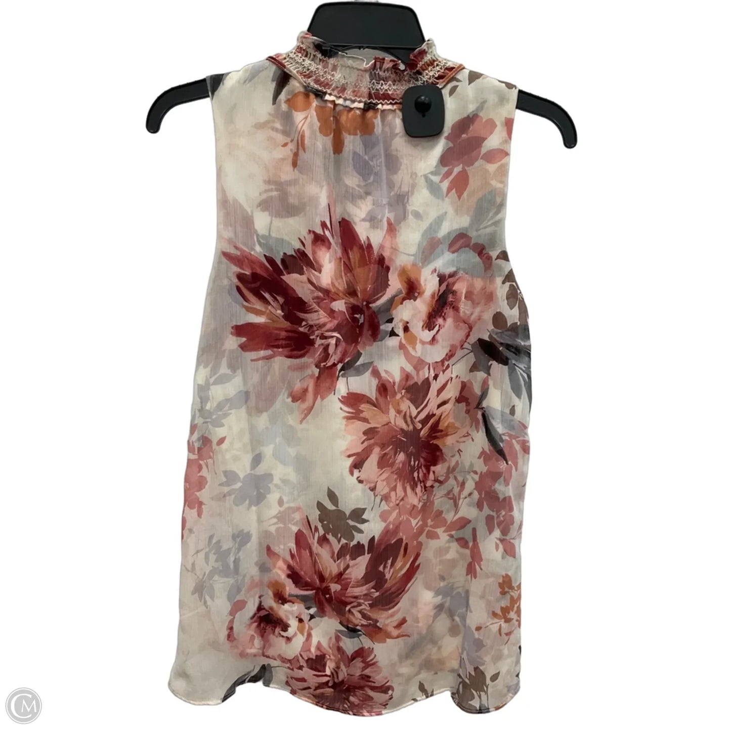 Top Sleeveless By White House Black Market In Floral Print, Size: M