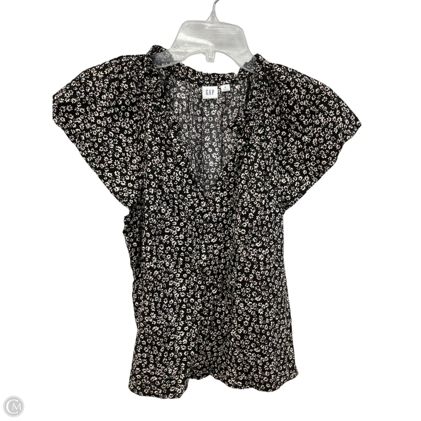 Top Short Sleeve By Gap In Floral Print, Size: M