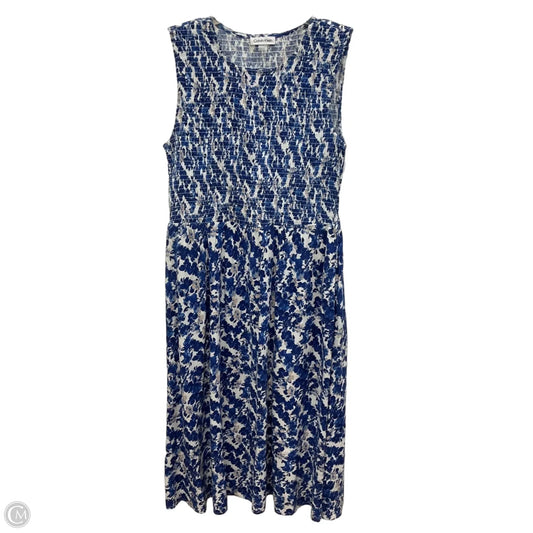 Dress Casual Maxi By Calvin Klein In Blue, Size: 12
