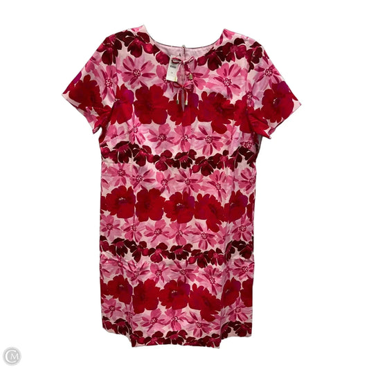 Dress Casual Midi By Talbots In Pink & Red, Size: 14