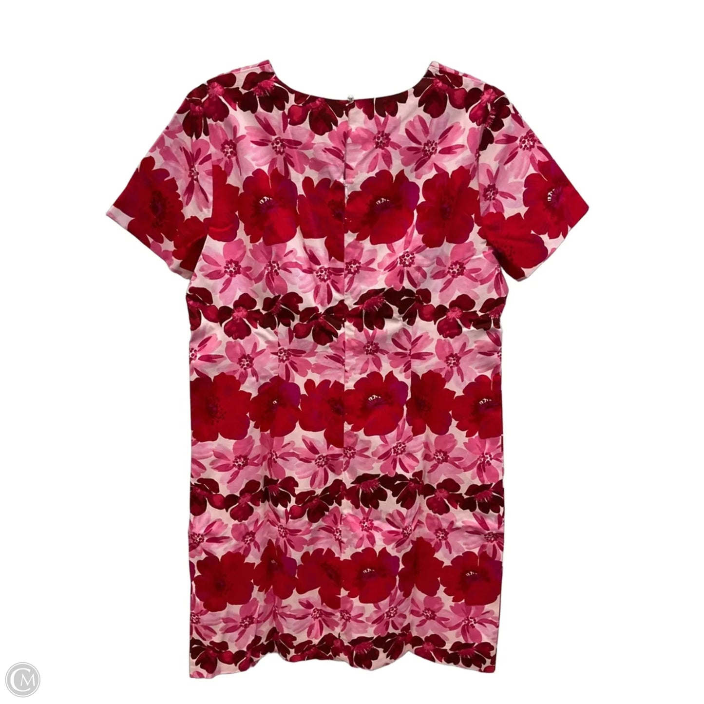 Dress Casual Midi By Talbots In Pink & Red, Size: 14