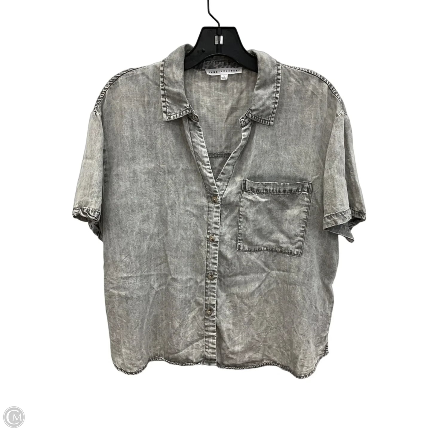 Top Short Sleeve By Jane And Delancey In Grey, Size: L