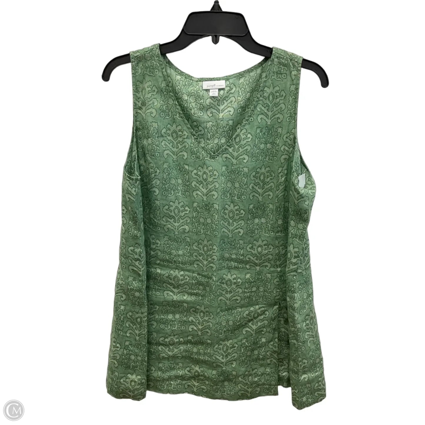 Top Sleeveless By Pure Jill In Green, Size: L